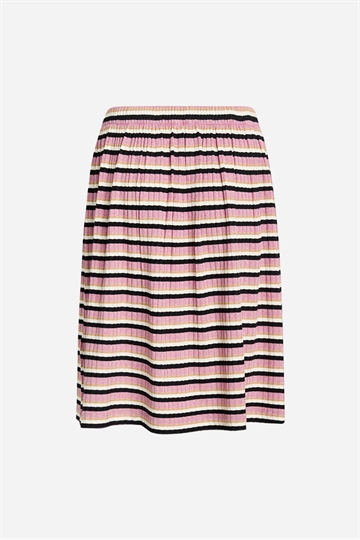 Mads Nørgaard Sagalina Kjol Lurex Stripe - Rosa lavendel